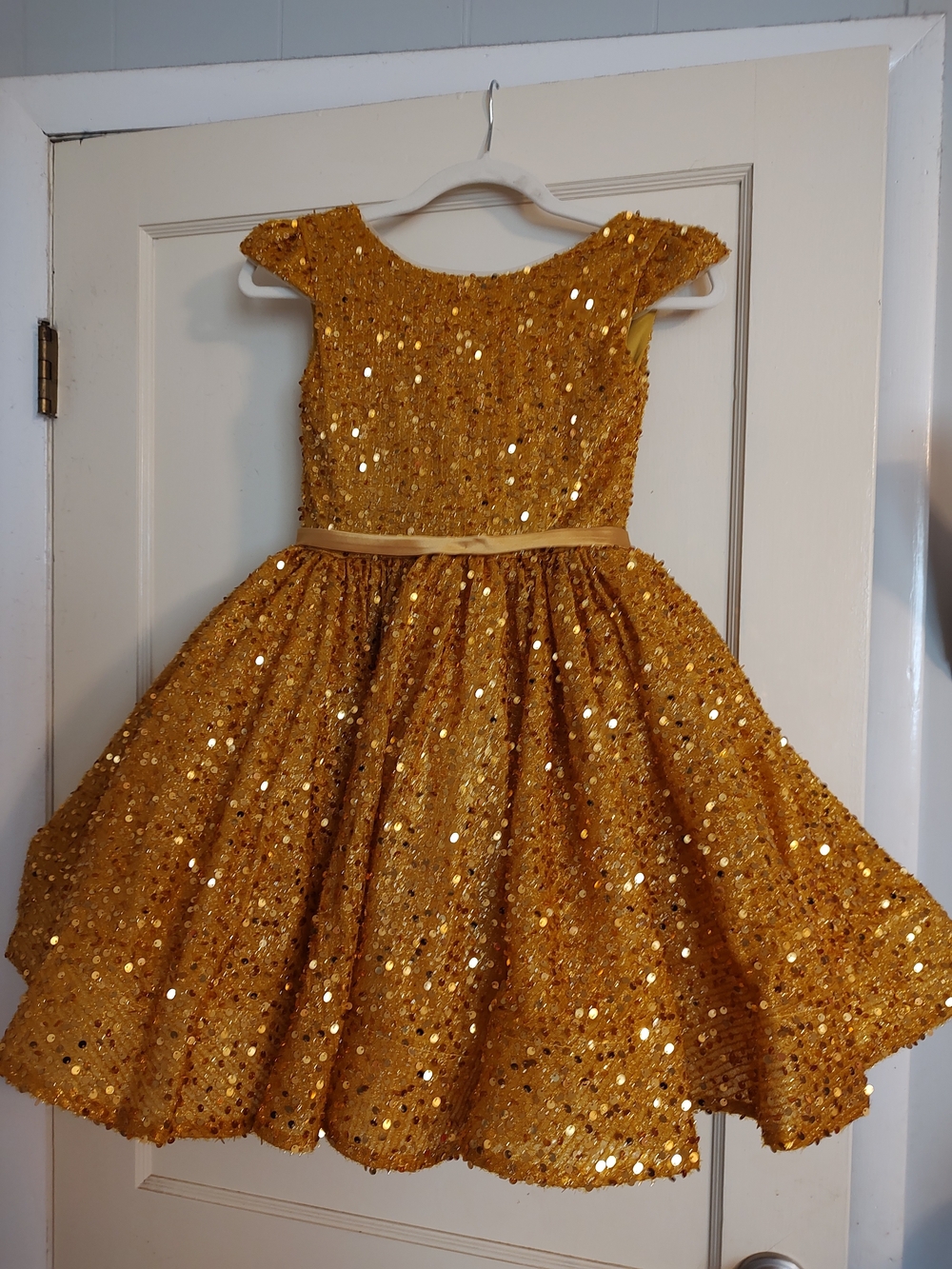 NWT Gold Sequin Girls' Formal Dress